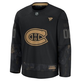 Maillot de Hockey Montreal Canadiens Personnaliser Fanatics Military Appreciation Practice 2024-25 Noir - Homme
